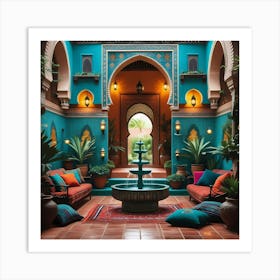 Moroccan Courtyard Art Print