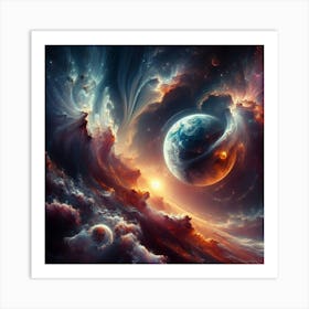 Earth In Space 3 Art Print