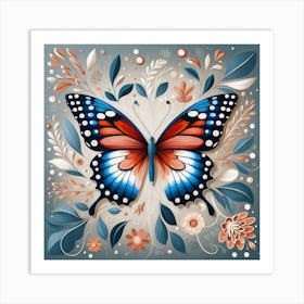 Decorative Art Butterfly II Art Print