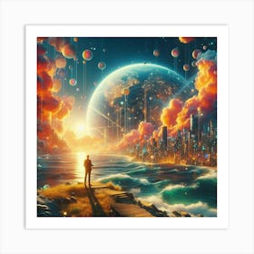 Futuristic Painting Art Print