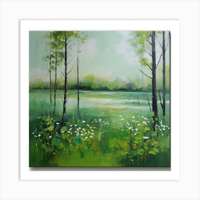 Default Original Landscape Plants Oil Painting 17 Art Print