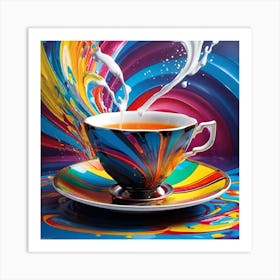 Splashing Tea Art Print