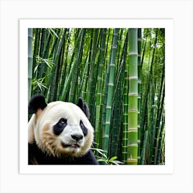 Panda Bear Bamboo Endangered China Wildlife Cute Furry Black White Endemic Conservation (2) Art Print