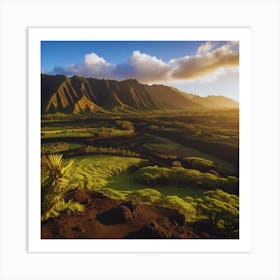 Sunset In Hawaii Art Print