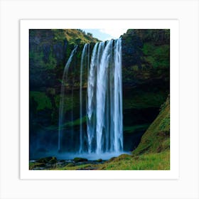 Waterfall In Iceland Art Print