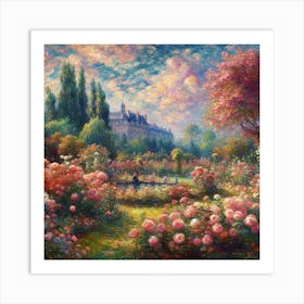 Roses In The Garden Art Print