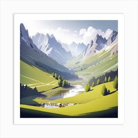 Landscape Painting 123 Art Print