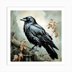 Ebony Raven By Peter Ghetu 2024 Art Print