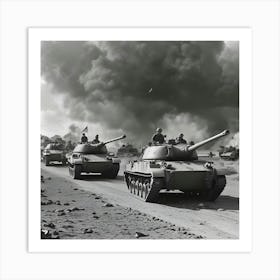 Tiger Tanks In Action Art Print