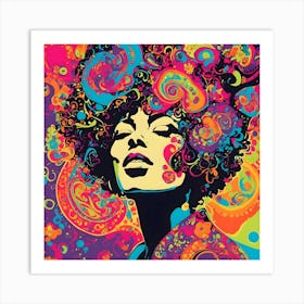 Psychedelic Woman Art Print