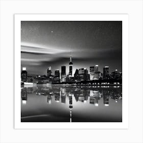 Black And White Cityscape 2 Art Print