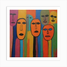 Faces Of The People 1 Art Print