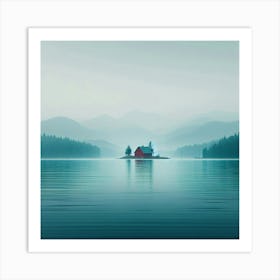 House On The Lake 1 Art Print