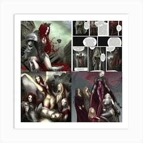 Vampire Women Of Horror Art Print