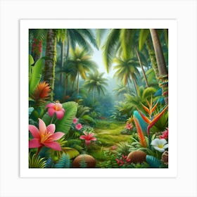 Tropical Jungle 1 Art Print