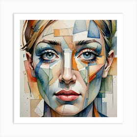 Abstract Portrait Of A Woman Art Print