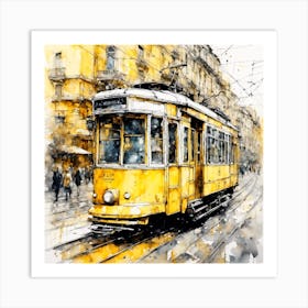 Budapest Tram Line Art Art Print