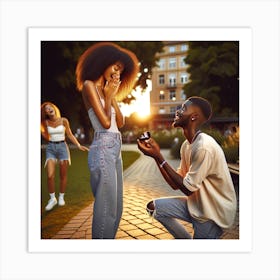 "She Said Yes" Art Print