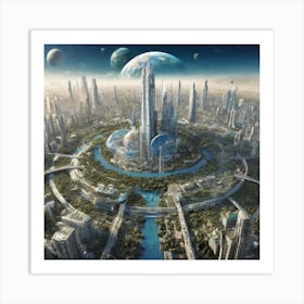 Futuristic Cityscape 65 Art Print