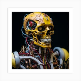 Robot Skull 1 Art Print