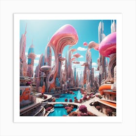 Futuristic City Art Print