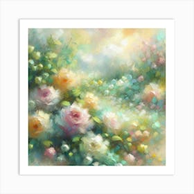 Roses In The Garden Art Print