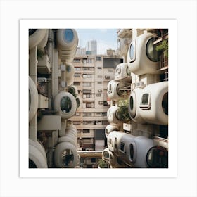 Futuristic Buildings In Hong Kong Art Print