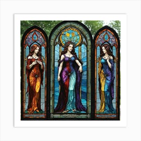 Three Goddesses Art Print