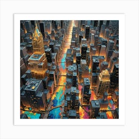 Chicago Cityscape Art Print