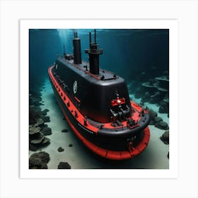 Submarine Underwater Art Print