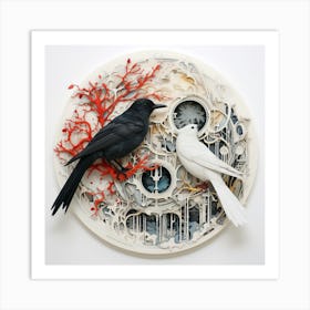 ''Curious Birds'' Print Art Print