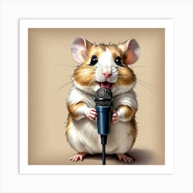 Hamster Singing 6 Art Print