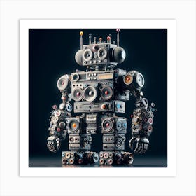 Robot With Speakers Art Print