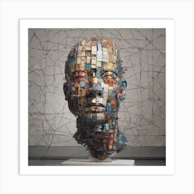 Sculpture Of A Head Art Print