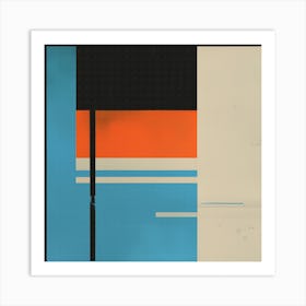 Abstract Painting Retro Vibe, Color Watercolor Modernist Art Art Print