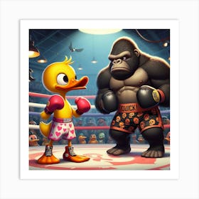 Boxing Match 1 Art Print