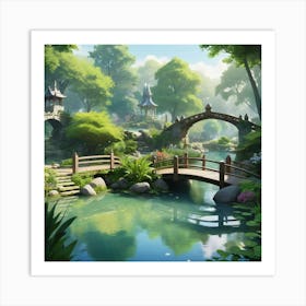 Chinese Garden Art Print