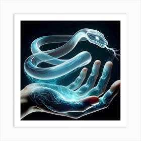 Holographic Snake spirit Art Print