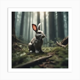 Rabbit In The Forest 47 Art Print