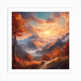 Autumn In The Mountains 2 Art Print