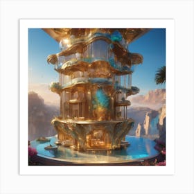 A Luxury Glass Hotel Art Print