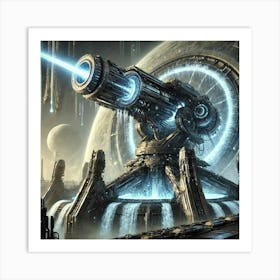 A High Tech, Sci Fi Scene Featuring The Cascade Co Art Print