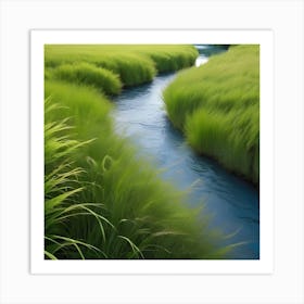 River In The Grass Art Print