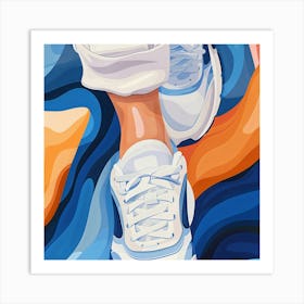 Sneakers In The Water Art Print