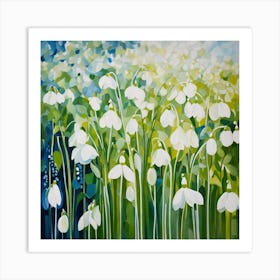 Flower of Snowdrops 4 Art Print