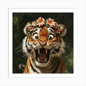 Tiger In A Crown Poster