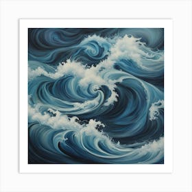 Waves In The Ocean 1 Art Print