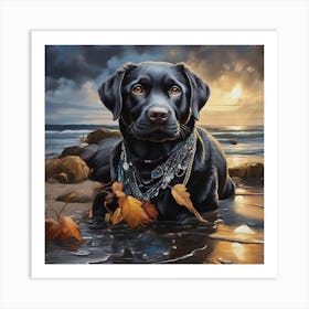 Black Labrador Art Print