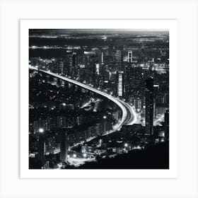 Cityscape At Night 8 Art Print