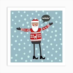 Santa in Skinny Jeans Art Print